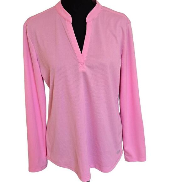 Reel Legends Womens Freeline Long Sleeve UPF 30 Solid Pink Athletic Top Large - Picture 1 of 10